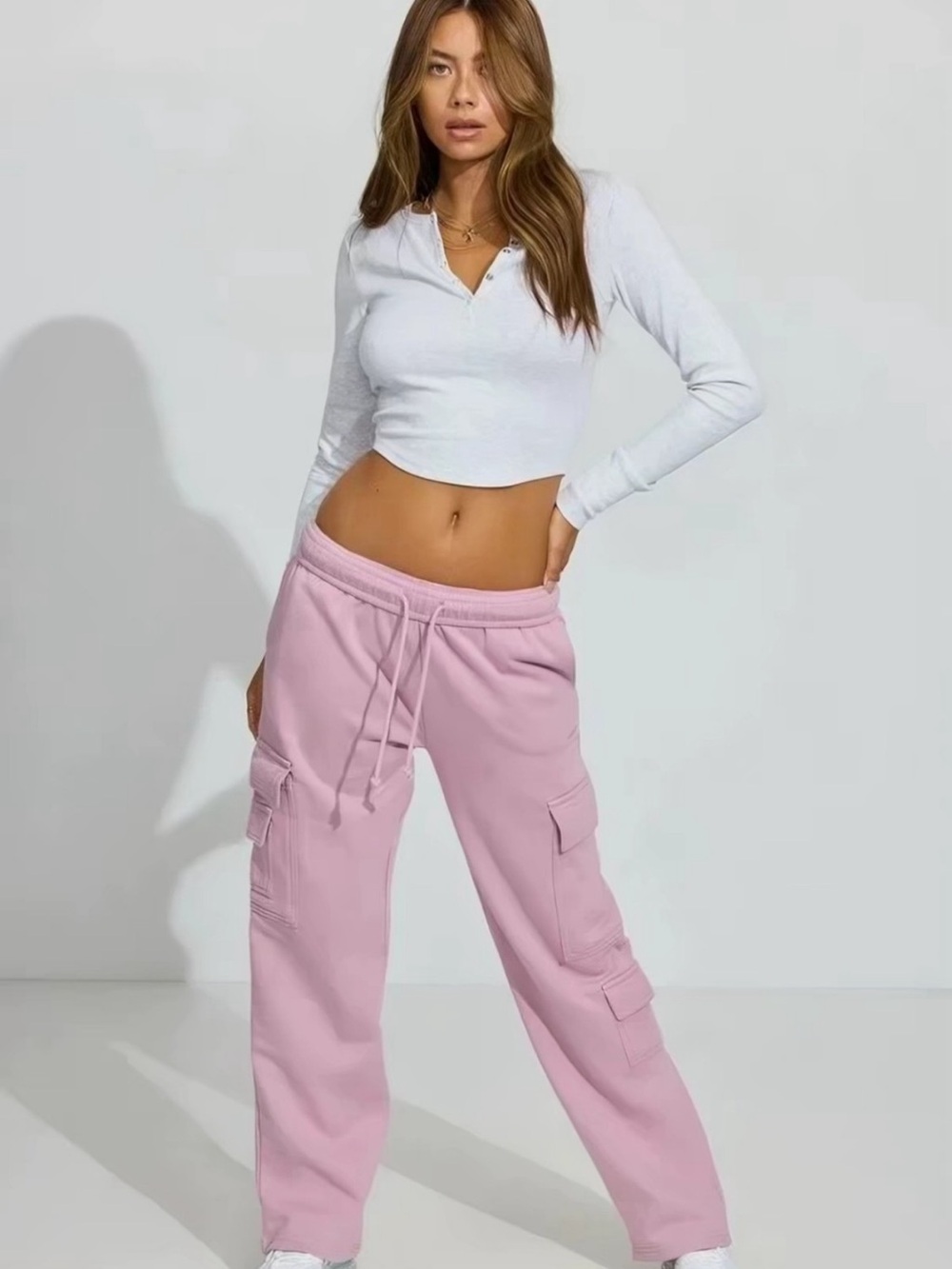 ❌sold❌ not for sale ‼️ Garage Pink Rose Cargo Jogger Pants Sweats Sweatpants